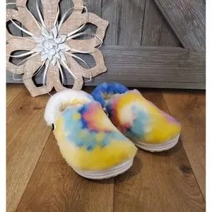 CROCS Shoes Nwot Crocs Classic Fur Sure Tie Dye Colored Lined